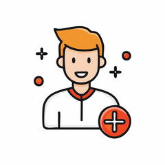 User profile icon with a plus sign indicating adding a new user or account