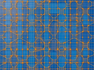 blue mosaic background