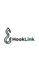 Fototapeta premium HookLink logo featuring a stylized hook and company name.