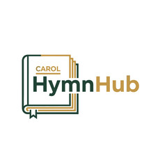 Obraz premium HymnHub Logo Featuring a Stylized Book and Bold Typography.