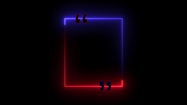 Seamless loop animation speech neon color concept on the transparent background. Empty copy space. Motion graphics of empty shape idea. 4k video animation. 4K animation video!