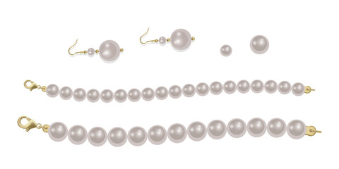 Elegant Pearl Jewelry Collection with Necklaces and Earrings