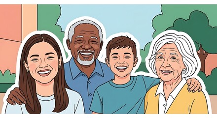 Multigenerational Family Portrait - Joyful Moments and Diverse Bonds.