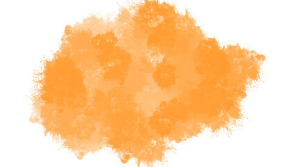 Fototapeta premium An energetic orange watercolor splash isolated on transparent background, radiating warmth and creativity, ideal for adding a dynamic touch to any project
