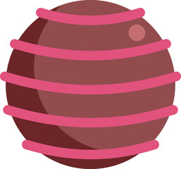 Chocolate confectionery with pink decoration, perfect for representing sweetness and indulgence