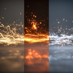 Abstract Glowing Light Effects Background