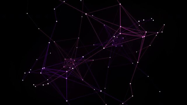 4k abstract plexus mesh geometric technology with lines and dots animated background.

