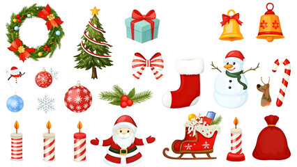 set of Christmas icons