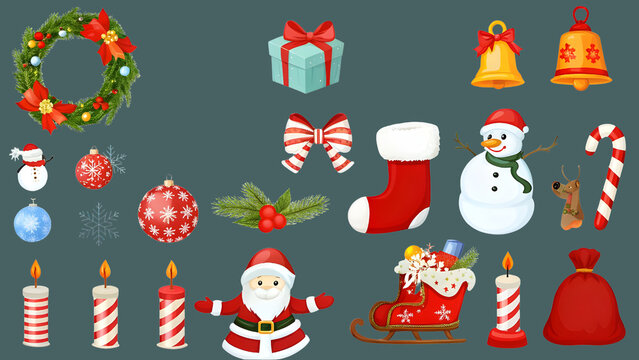 christmas icons set - Powered by Adobe
