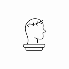 laurel wreath head bust icon sign vector