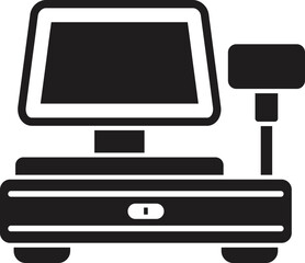 Cash register and card reader processing a financial transaction, ideal for representing retail, commerce, and payment