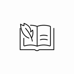 open book writing icon sign vector