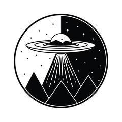 Abstract digital art glowing neon lines flowing on black digital background isolated on transparent background