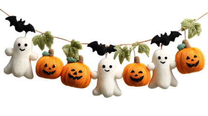 set of halloween pumpkins