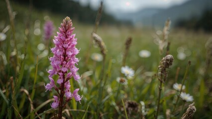 Gymnadenia conopsea; fragrant orchid or marsh fragrant orchid on the Palfries flower,summer,nature,beauty,plant,mountains,pink,field,natural,hiking