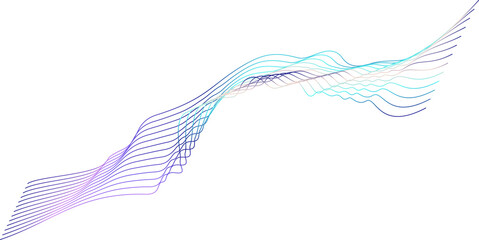 Abstract wave design. Data visualization, Cyberspace, Big data, analytics, Digital era. Gradient wave lines for banner, presentation, template, web design