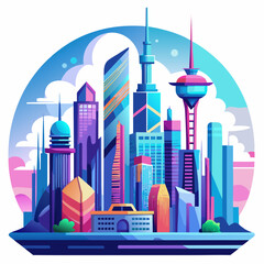 modern city buildings