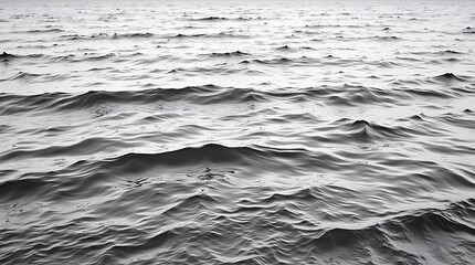 Black and White Abstract Ocean Waves with Textured Horizontal Striped Patterns