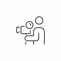 cameraman video recording icon sign vector