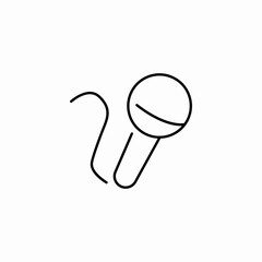 handheld interview microphone icon sign vector