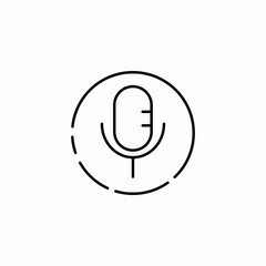 microphone audio recording icon sign vector
