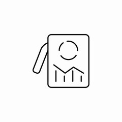 presentation data charts icon sign vector