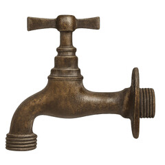 Discover this exquisite antique brass garden faucet, a premium vintage outdoor tap with a rustic weathered bronze finish and classic cross handle design. Perfect for durable utility and timeless home