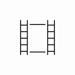 vertical film strip icon sign vector