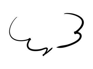 ペンの手書き吹き出し_黒