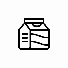 carton milk beverage icon sign vector