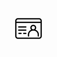 personal identification card icon sign vector