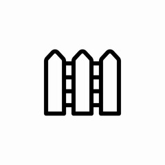 three picket fence icon sign vector