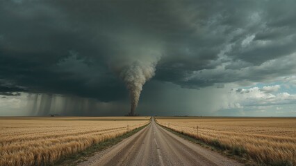 Tornado warning cone-shaped danger in Saskatchewan prairie