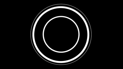 Ripples or Waves on green screen and alpha channel 2D animation (Chroma key and black background). White circle reacts to a click with smooth expansion loop. Explosive Accent Elements Motion Graphic

