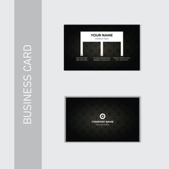 New black corporate business card design template.