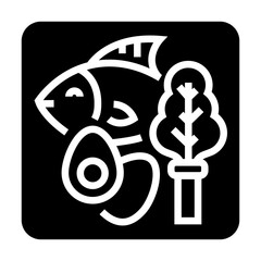 paleo friendly black line icon for digital and print projects.  Minimal clean icons for apps and websites.