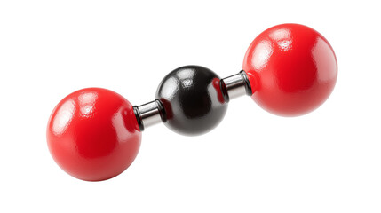 Carbon Dioxide CO₂ Molecule 3D Model – Scientific Chemistry Illustration with Transparent Background
