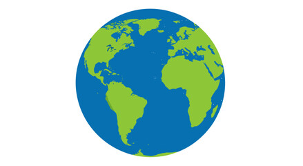 Naklejka premium Vibrant planet Earth illustration showing continents and oceans, perfect for global themes