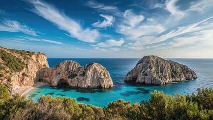 Fototapeta premium The spectacular pink granite rock formations of the island