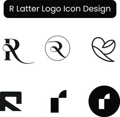 R Latter Logo Design And Icon