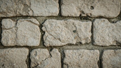 Fototapeta premium Weathered Limestone texture background, limestone bricks texture close up