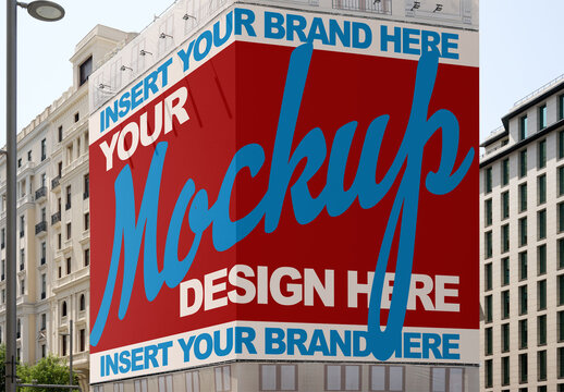 Big OOH Building wrap large format billboard in Madrid