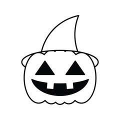 Halloween Pumpkin icon vector illustrations on white background.