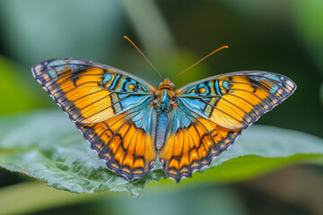 Fototapeta premium A diamond-shaped pattern on the wings of a rare butterfly