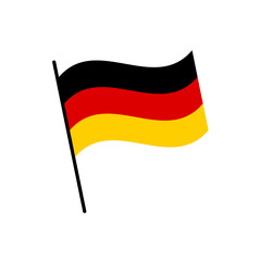 Flag of Germany on flagpole