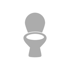 Toilet bowl simple icon isolated on white background
