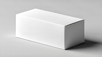 Minimalist White Packaging Box on a Light Gray Surface With Simple Design Elements