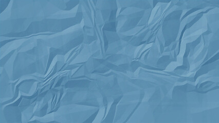 Blue Wrinkled Paper Texture &ndash; Crumpled Folded Paper Texture Background for Vintage, Grunge, and Minimal Design Projects. Colorful crumple or wrinkled paper texture vector background.