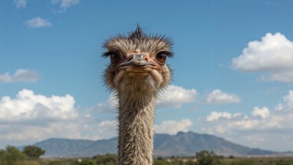 Ostrich Bird Head And Neck