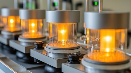 Close Up of Chromatography Instrument Analyzing Chemical Samples